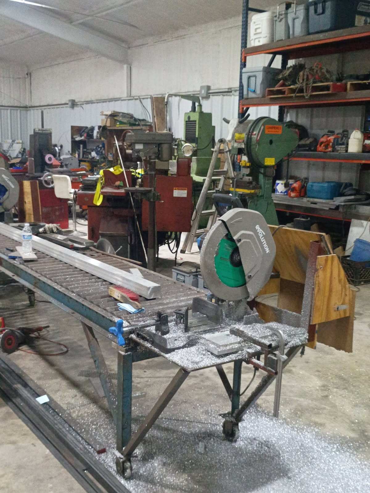 Structural steel fabrication equipment producing custom steel components in Boyd, TX